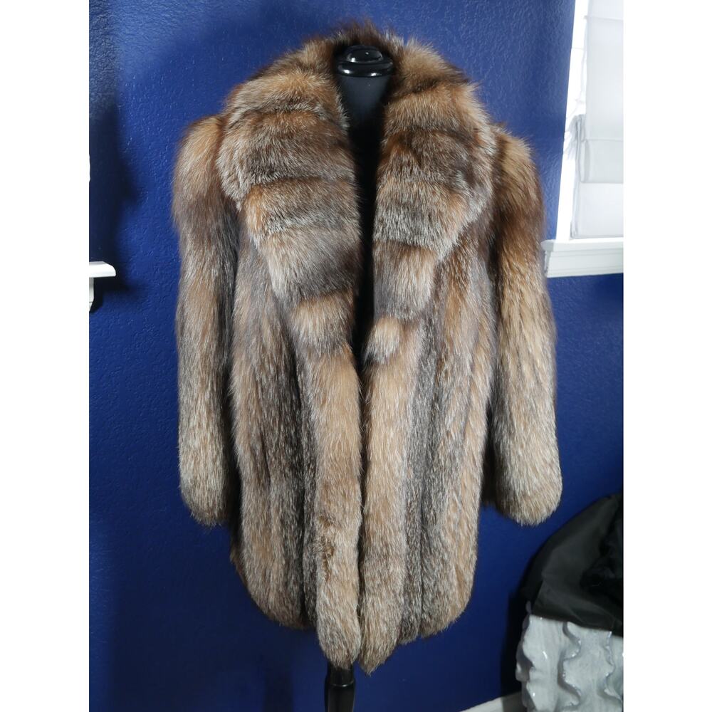 Gorgeous Dark Crystal Fox Fur Coat Jacket